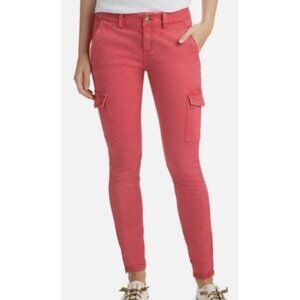 Vineyard Vines Skinny Utility Pants Red Size 16 Mid Rise Cotton Blend Stretch